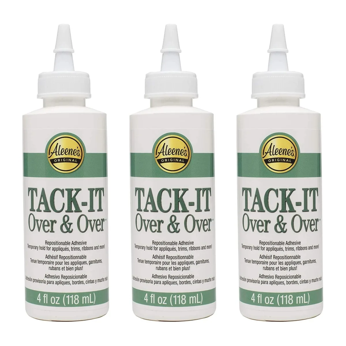 Aleene's Adhesives Bulk Buy Duncan Crafts Tack It Over and Over Liquid Glue 4 Ounce 29-2 (3-Pack)