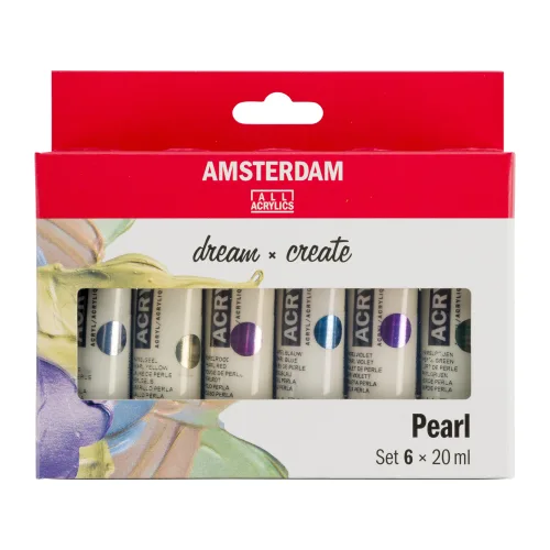 Amsterdam Standard Series Acrylic Paint Set, Pearl, 0.6 fl oz, 6 Count