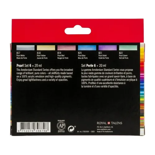 View image 6 of 8 for Amsterdam Standard Series Acrylic Paint Set, Pearl, 0.6 fl oz, 6 Count