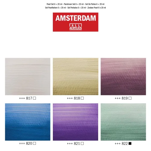 View image 7 of 8 for Amsterdam Standard Series Acrylic Paint Set, Pearl, 0.6 fl oz, 6 Count