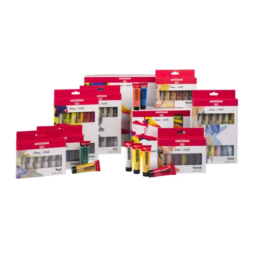 View image 8 of 8 for Amsterdam Standard Series Acrylic Paint Set, Pearl, 0.6 fl oz, 6 Count