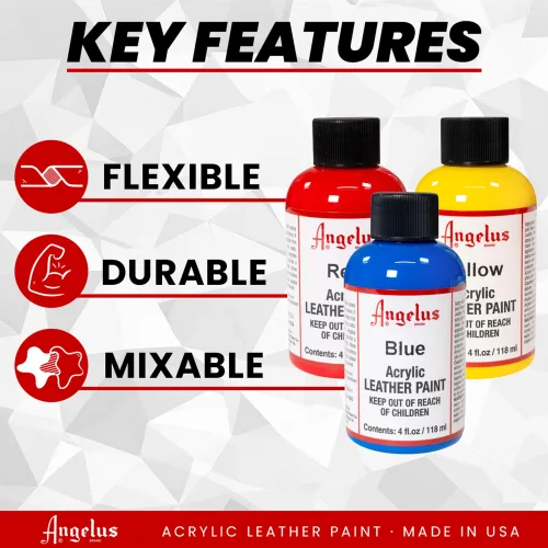View image 2 of 9 for Angelus Acrylic Leather Paint, 4 Fl Oz (Pack of 1), Cognac