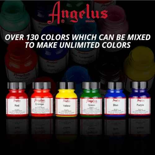 View image 5 of 9 for Angelus Acrylic Leather Paint, 4 Fl Oz (Pack of 1), Cognac