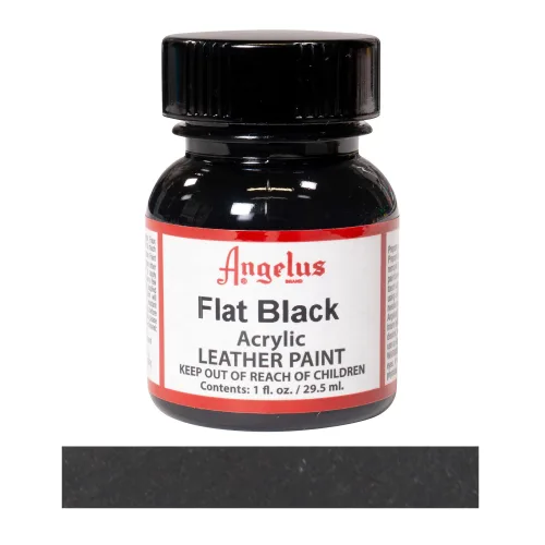View image 2 of 8 for Angelus Brand Acrylic Leather Paint Waterproof 1oz - Flat Black & Flat White Duo
