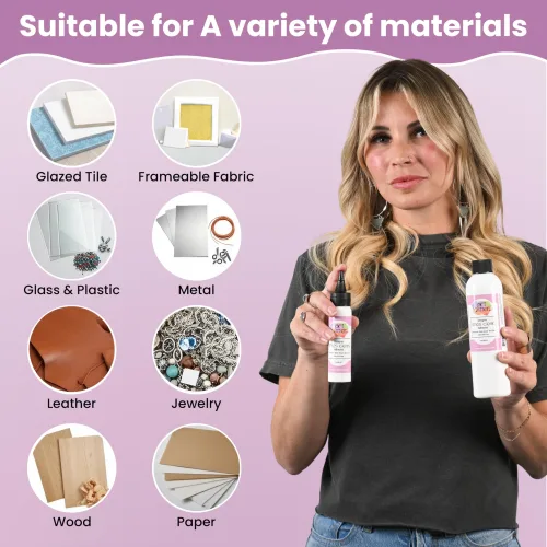 View image 2 of 8 for Art Institute Glitter Dries Clear Glue Kit, 8oz & 2oz with Metal Tip & Pin