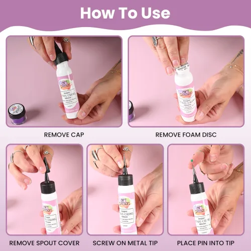 View image 3 of 8 for Art Institute Glitter Dries Clear Glue Kit, 8oz & 2oz with Metal Tip & Pin
