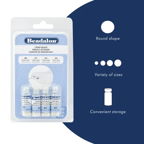 View image 2 of 5 for Beadalon Crimp Beads Variety Pack - Size 2 - Variety