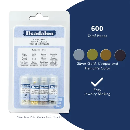 View image 3 of 5 for Beadalon Crimp Beads Variety Pack - Size 2 - Variety