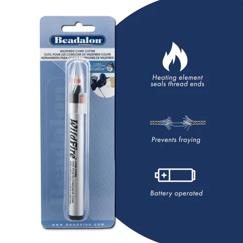 View image 2 of 6 for Beadalon Wildfire Cord Cutter: Macrame Cord and Fireline Beading Thread Burner, Ideal for Jewelry Making, Trims and Prevents Fraying of Cords, Simple Operation, Battery Operated with Safety Switch