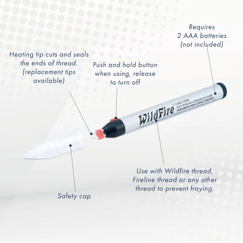 View image 3 of 6 for Beadalon Wildfire Cord Cutter: Macrame Cord and Fireline Beading Thread Burner, Ideal for Jewelry Making, Trims and Prevents Fraying of Cords, Simple Operation, Battery Operated with Safety Switch