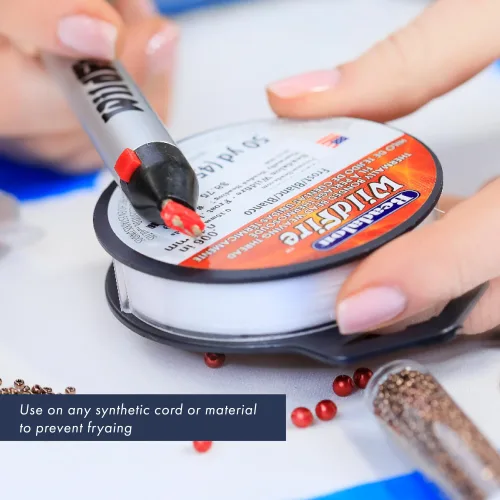 View image 6 of 6 for Beadalon Wildfire Cord Cutter: Macrame Cord and Fireline Beading Thread Burner, Ideal for Jewelry Making, Trims and Prevents Fraying of Cords, Simple Operation, Battery Operated with Safety Switch