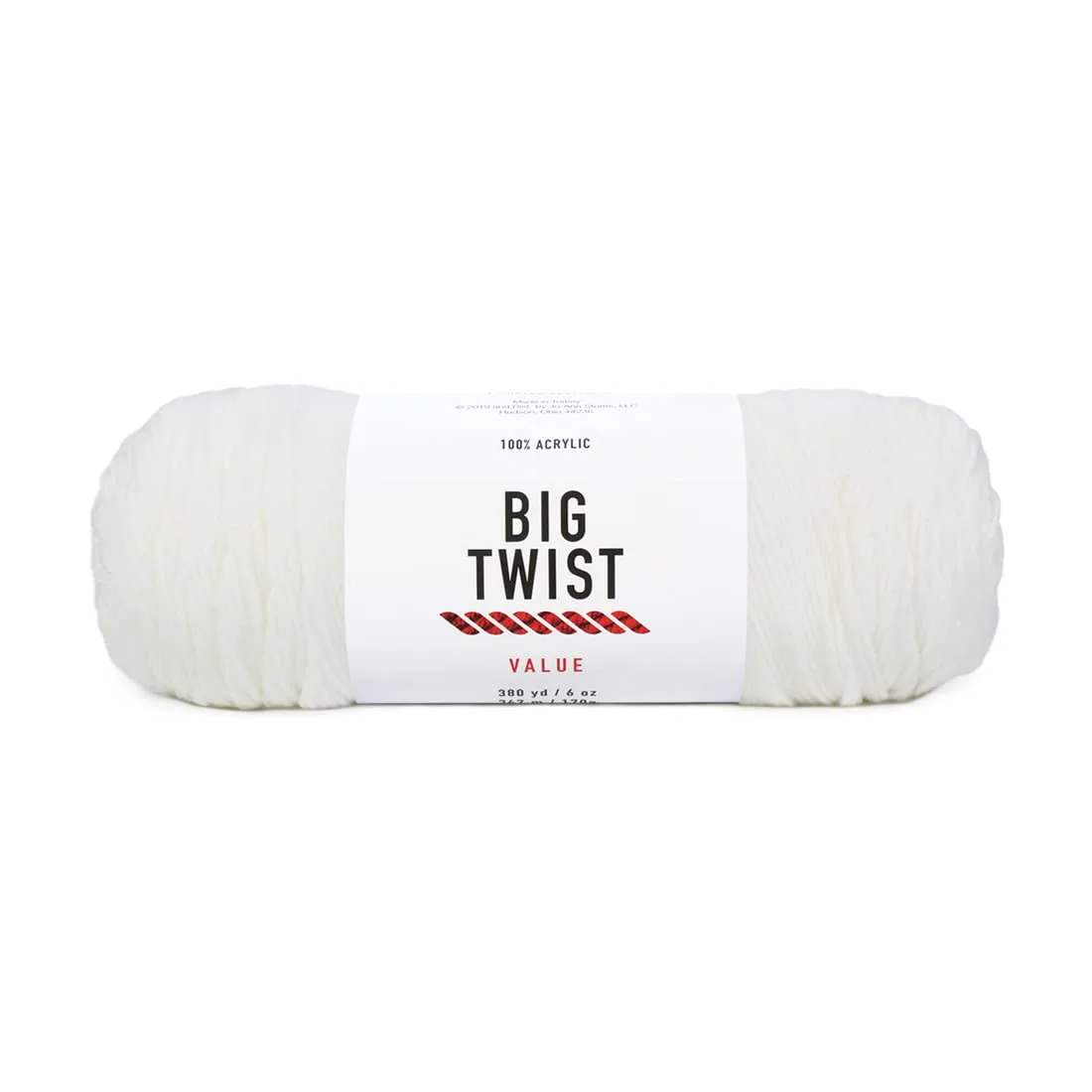 Big Twist Value Worsted Yarn - White, 6 oz, 380 Yards by Craftz