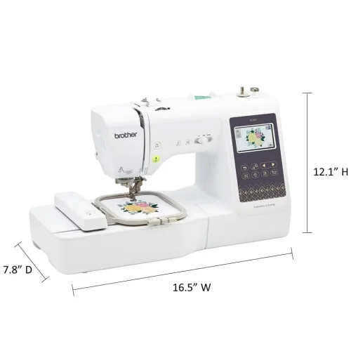 View image 2 of 8 for Brother SE700 Sewing and Embroidery Machine, Wireless LAN Connected, 135 Built-in Designs, 103 Built-in Stitches, Computerized, 4" x 4" Hoop Area, 3.7" Touchscreen Display, 8 Included Feet, White