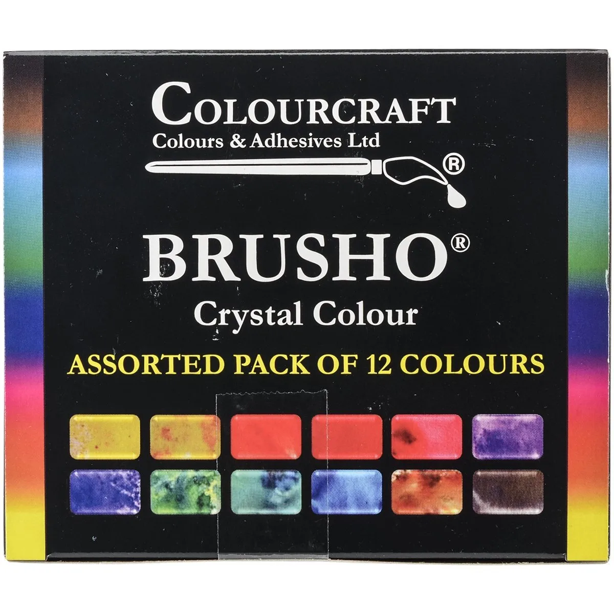 Brusho by Colourcraft BRU85000 Brusho Crystal Set 12 Color Colour