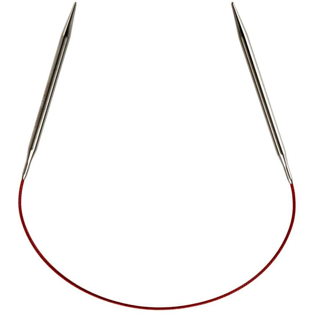 ChiaoGoo Red Lace Circular 16-inch (40cm) Stainless Steel Knitting Needle; Size US 9 (5.5mm) 7016-9