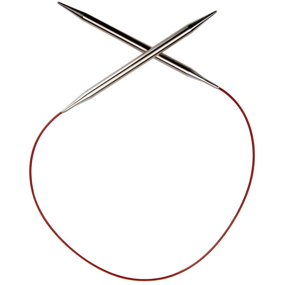 ChiaoGoo Red Lace Circular 24-Inch (60-Centimeter) Stainless Steel Knitting Needle, Size US 1.5 (2.5mm) 7024-1.5