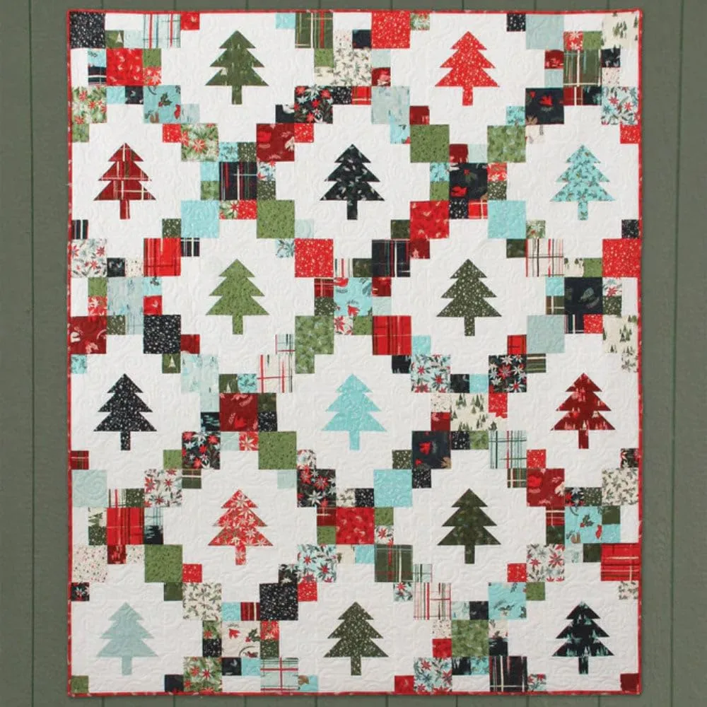 Cluck Cluck Sew Evergreen Quilt Pattern - Throw, Twin, Queen, King Sizes - Sewing Pattern