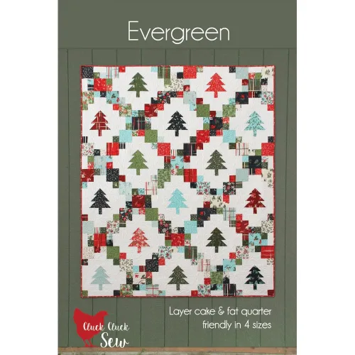 View image 3 of 4 for Cluck Cluck Sew Evergreen Quilt Pattern - Throw, Twin, Queen, King Sizes - Sewing Pattern