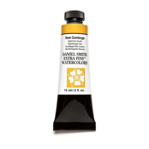 DANIEL SMITH 284600060 Extra Fine Watercolor 15ml Paint Tube, New Gamboge, 0.5 Fl Oz (Pack of 1)