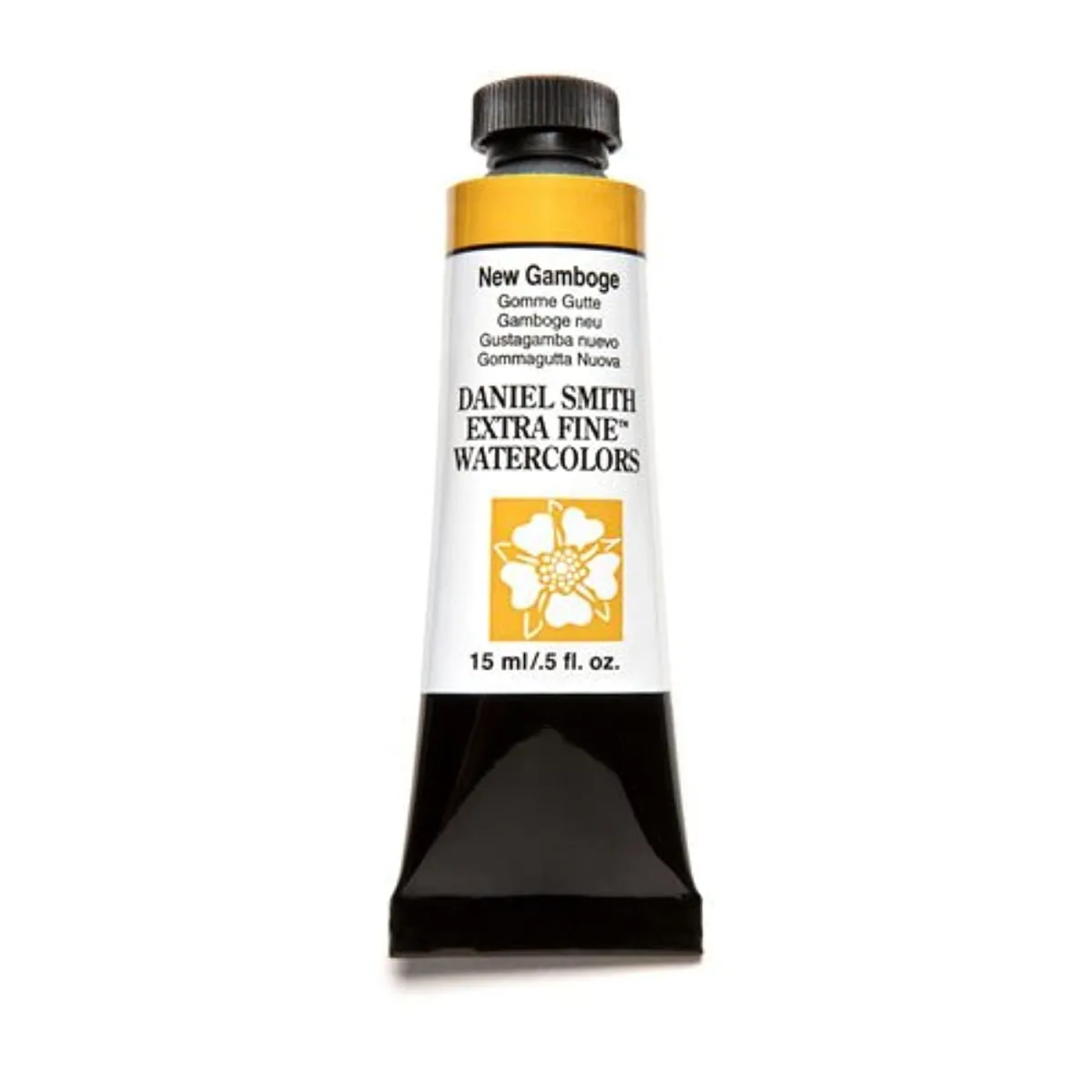 DANIEL SMITH 284600060 Extra Fine Watercolor 15ml Paint Tube, New Gamboge, 0.5 Fl Oz (Pack of 1)