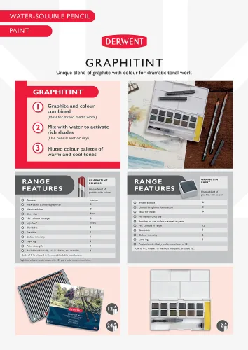 View image 8 of 9 for Derwent Graphitint Pencils, Metal Tin, 24 Count (0700803)