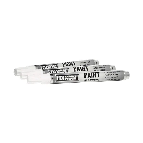 View image 2 of 5 for Dixon Paint Markers, Medium Tip, Box of 12, White (80229)
