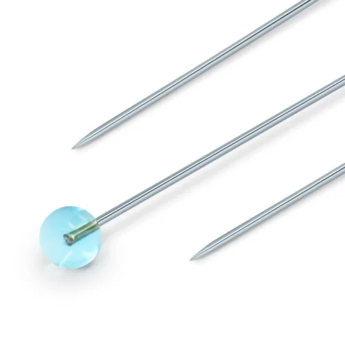 View image 2 of 4 for Dritz 3035 Crystal Glass Head Pins, 1-7/8-Inch (100-Count), Blue and Yellow
