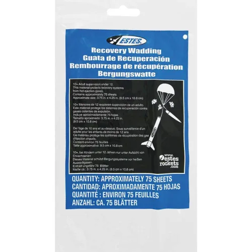 Estes Model Rocket Recovery Wadding 2274, 75 Sheets - 3 Pack (225 Sheets in Total)