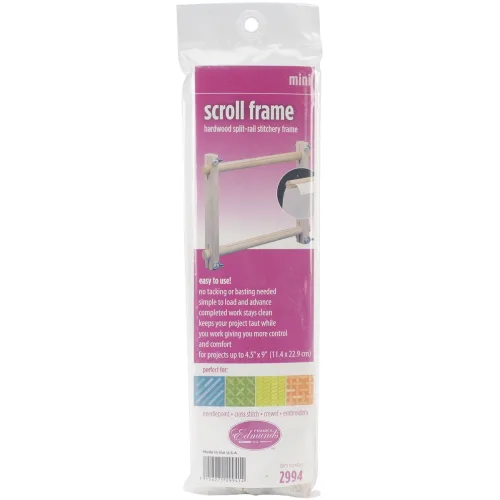 F.A. Edmunds Mini Cross Stitch Embroidery Split Rail Scroll Frame - 4"X6" by Frank A. Edmunds Co.