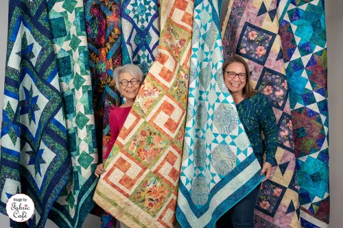 View image 3 of 8 for Fabric Cafe 2025 Fabulous 5-Yard Quilts - 8 New Printed Patterns - Simple Quilting Method - Queen/King Size Enlargement