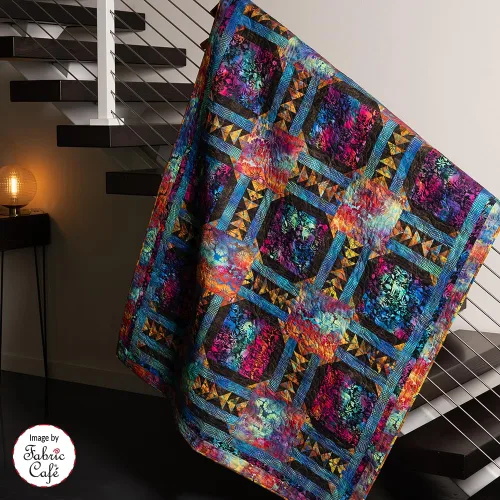 View image 6 of 8 for Fabric Cafe 2025 Fabulous 5-Yard Quilts - 8 New Printed Patterns - Simple Quilting Method - Queen/King Size Enlargement