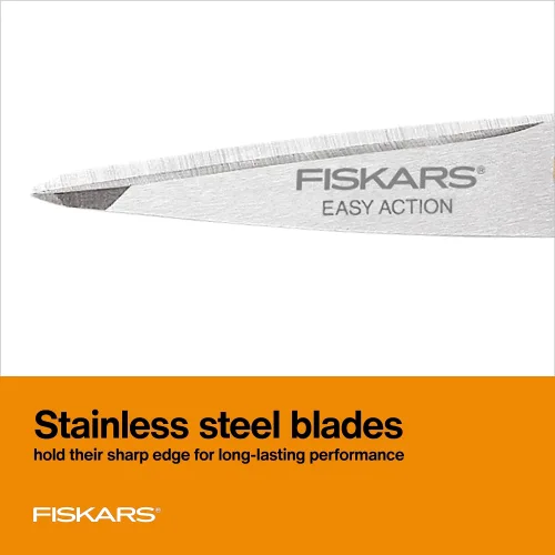 View image 4 of 8 for Fiskars RazorEdge Micro-Tip Easy Action Scissors - 6" - Stainless Steel Fabric Scissors - Arts and Crafts - Orange
