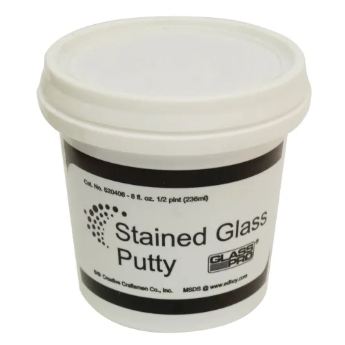 Glass Pro Stained Glass Lead Cement Putty Black 1/2 PINT (1 LB) Ready to Use by pro glass