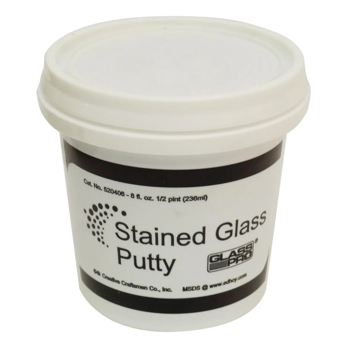 Glass Pro Stained Glass Lead Cement Putty Black 1/2 PINT (1 LB) Ready to Use by pro glass