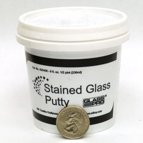 View image 2 of 3 for Glass Pro Stained Glass Lead Cement Putty Black 1/2 PINT (1 LB) Ready to Use