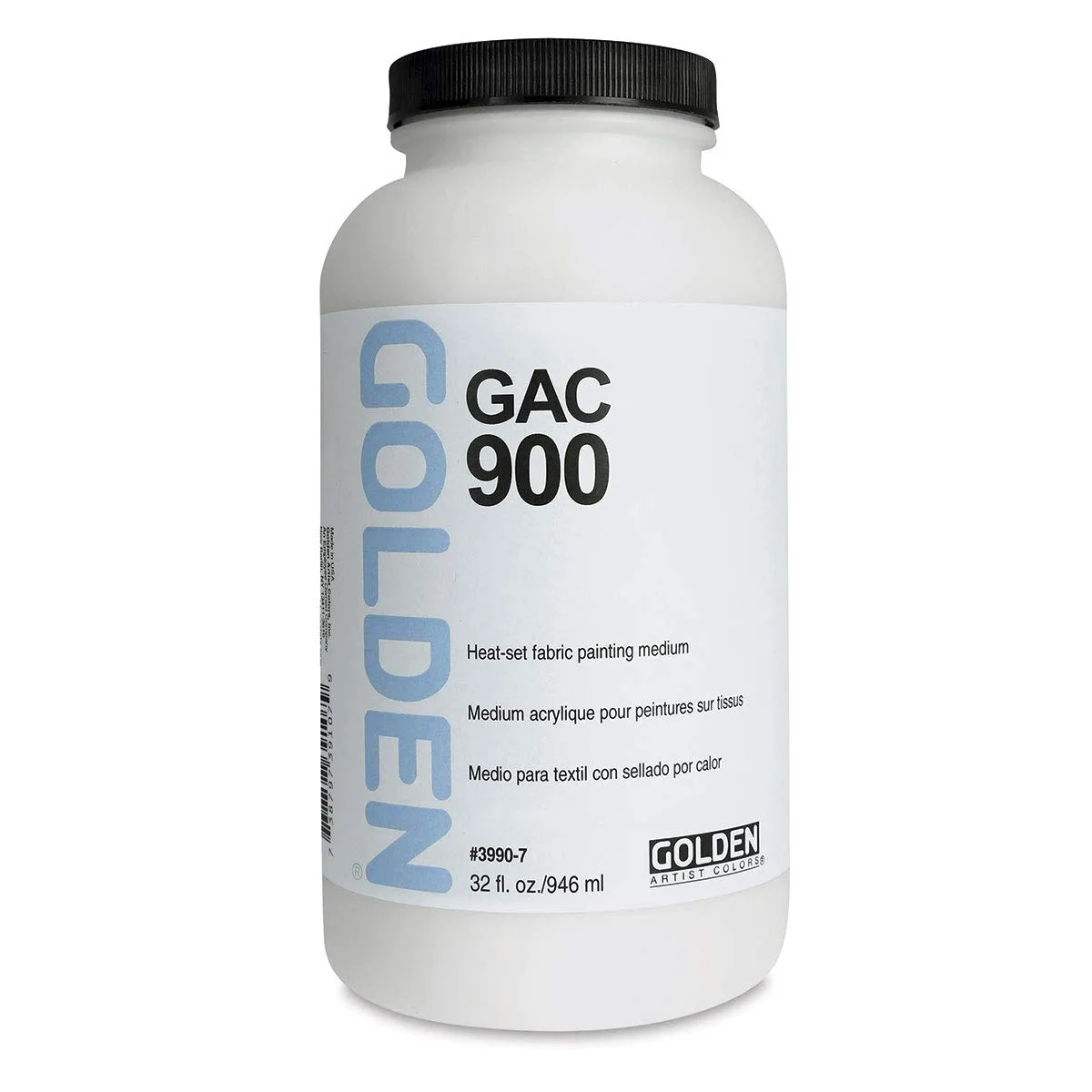 Golden Acrylic Polymer GAC-900 (Heat Set) Fabric Painting Medium - 32 oz Jar