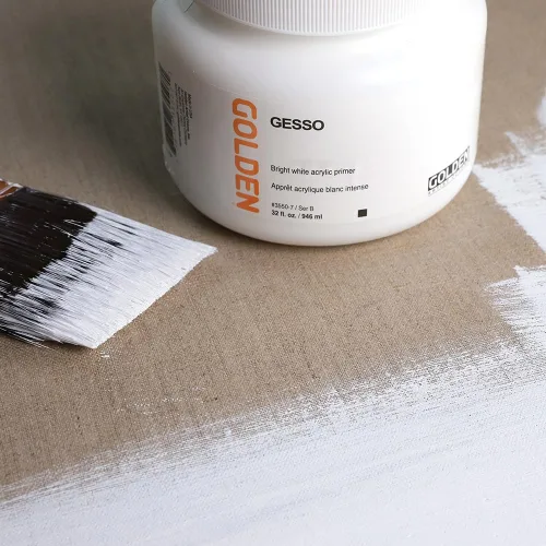 View image 2 of 4 for GOLDEN Gesso, 32 fl. oz. Jar, Professional Acrylic Gesso, Opaque