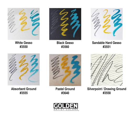 View image 4 of 4 for GOLDEN Gesso, 32 fl. oz. Jar, Professional Acrylic Gesso, Opaque