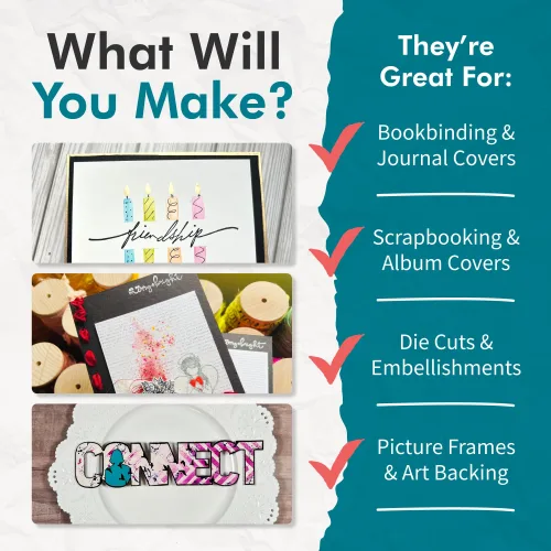 View image 5 of 8 for Grafix Medium Weight Chipboard – 8.5"x11", Natural Acid-Free 0.057” Sheets, Create Three-Dimensional Embellishments for Cards, Papercrafts, Mixed Media, Home Décor, and More, Pack of 25