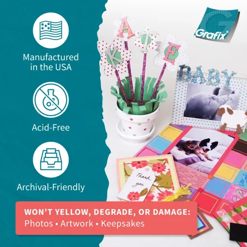 View image 8 of 8 for Grafix Medium Weight Chipboard – 8.5"x11", Natural Acid-Free 0.057” Sheets, Create Three-Dimensional Embellishments for Cards, Papercrafts, Mixed Media, Home Décor, and More, Pack of 25