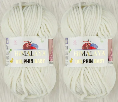 Himalaya Dolphin Baby Yarn Knitting Yarn 2 Skeins 264 Yards 2x100gram Super Bulky Baby Blanket Yarn (80308) by Himalaya Yarn