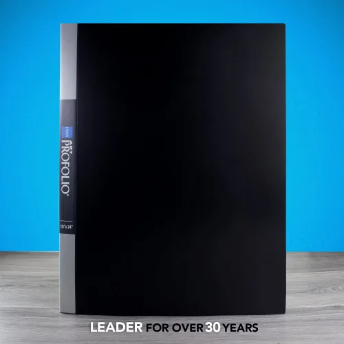 View image 2 of 7 for ITOYA Original Art ProFolio 18x24 Black Photo Album Book with 48 Pages - Protective Binder with Plastic Sleeves