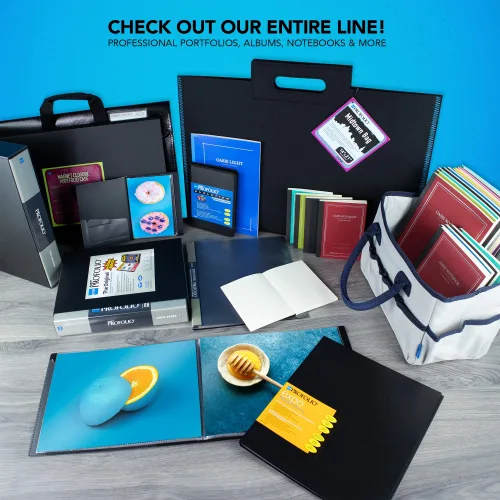 View image 7 of 7 for ITOYA Original Art ProFolio 18x24 Black Photo Album Book with 48 Pages - Protective Binder with Plastic Sleeves