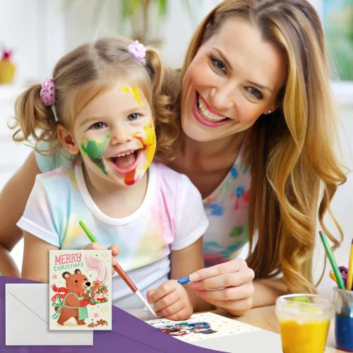 View image 8 of 9 for KOVIEDE 50 Pack Foldable Blank Watercolor Cards with Envelopes 4 x 6 Inch