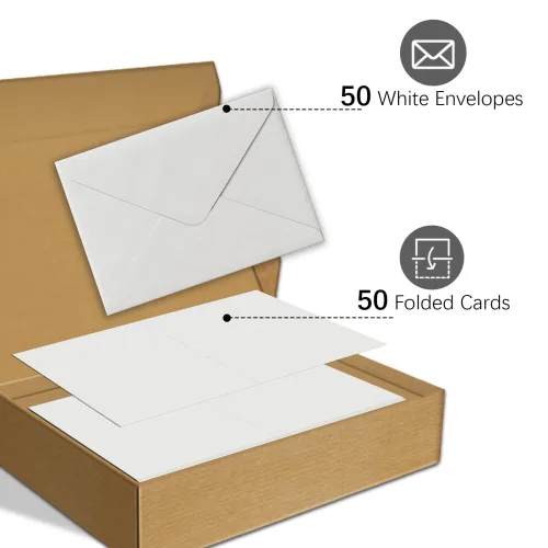 View image 9 of 9 for KOVIEDE 50 Pack Foldable Blank Watercolor Cards with Envelopes 4 x 6 Inch