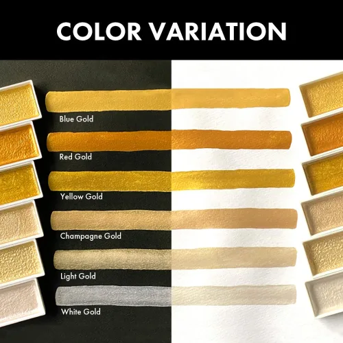 View image 2 of 7 for Kuretake GANSAI TAMBI STARRY COLORS, 6 colors set, Watercolor paint for Professional, for artists and crafters,Illustrations, Drawing, Lettering, Made in Japan