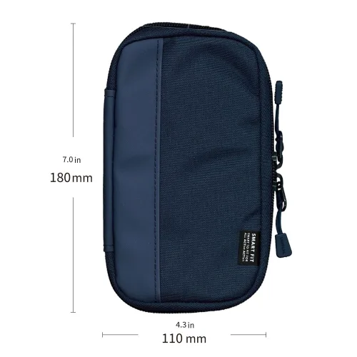 View image 6 of 7 for LIHIT LAB Compact Pen Case (Pencil Case), Water & Stain Repellent,3.5" x 6.5'', Red (A7687-3)