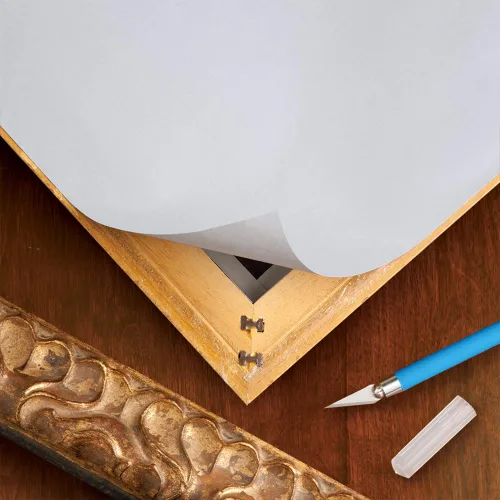 View image 3 of 8 for Lineco Frame Backing Paper, 24x72'' Rolls, 0.006'' Thickness, Light Gray