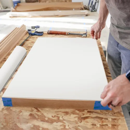 View image 7 of 8 for Lineco Frame Backing Paper, 24x72'' Rolls, 0.006'' Thickness, Light Gray