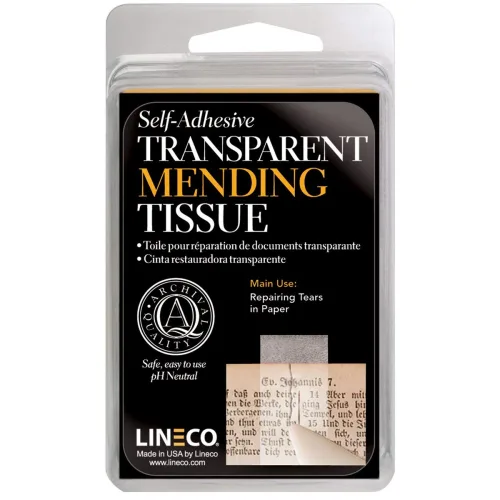 Lineco Self-Adhesive Mending Tape, 0.5 Inch X 12 Feet, Transparent